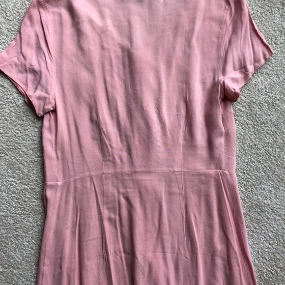 NEW LOOK Pink S/S Button Down Midi Pretty Dress 4 - Picture 9 of 10